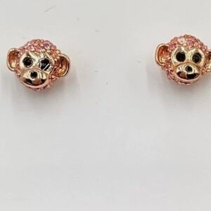 kate spade Pink and Gold Monkey Earrings